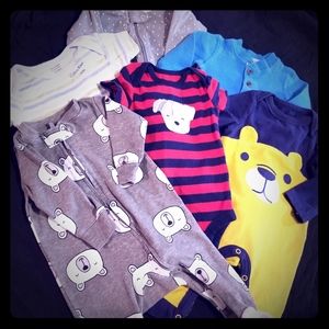 6 Designer Onesies Cat & Jack, Calvin Klein, etc